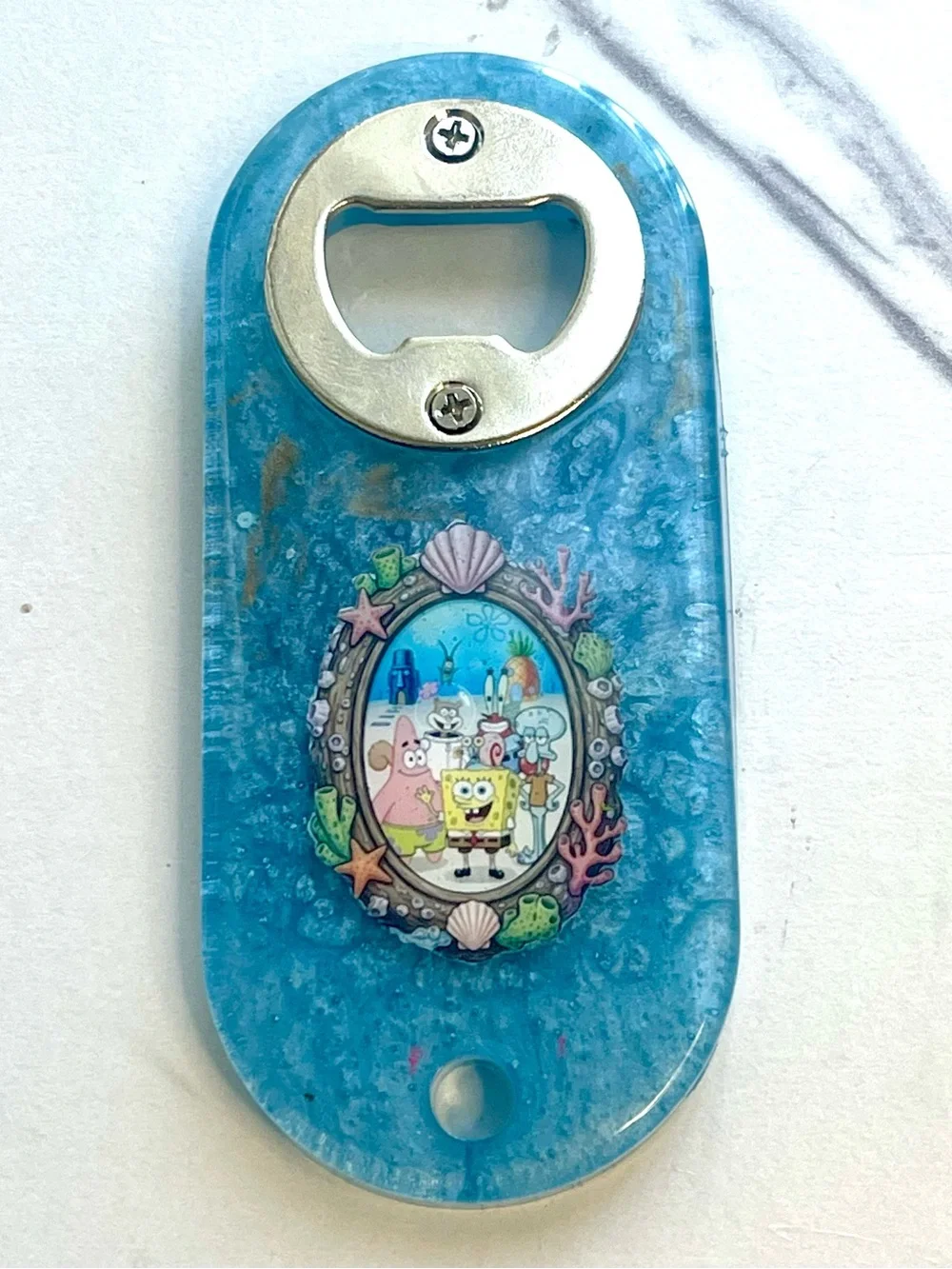 Handmade Resin Bottle Opener SpongeBob Patrick Squidward Bikini Bottom Cast